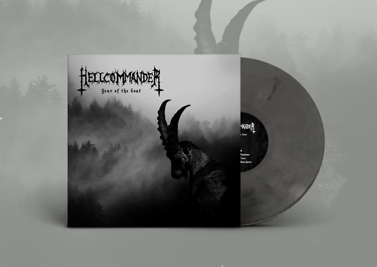 HELLCOMMANDER – Year of the Goat (anthracite marbled Vinyl) 12″ LP